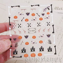 Pumpkins & Crossbones Glow-in-the-Dark Tiny Stickers