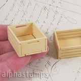Small Wood Crate with Handholds