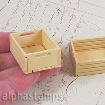 Small Wood Crate with Handholds