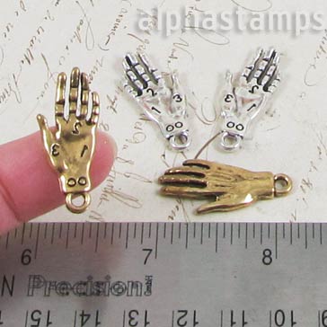 Pair of Palmistry Hand Charms