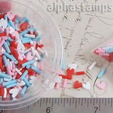 Polymer Clay Valentine Hearts Slice Mix*