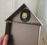 House Shaped Shadowbox with Cover