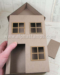 House Shaped Shadowbox with Cover