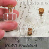 Short Glass Inkwell Bottle with Cork