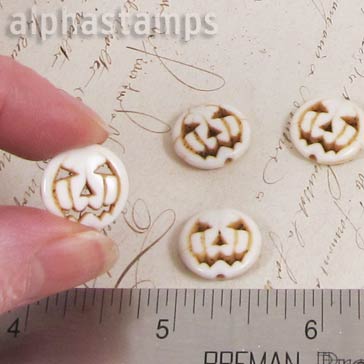 Ivory Jack-o-Lantern Beads