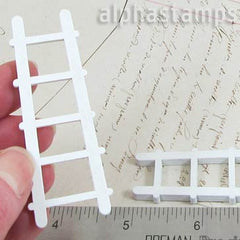 Tiny White Wooden Ladder