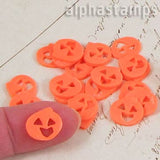 Large Orange Jack-o-Lantern Polymer Clay Slices*