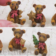 Hand-Painted Bear with Bow