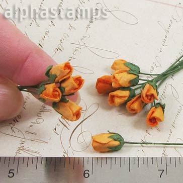 Mini Rose Buds - Orange