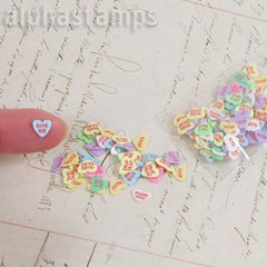 Mean Conversation Hearts Polymer Clay Slice Mix*