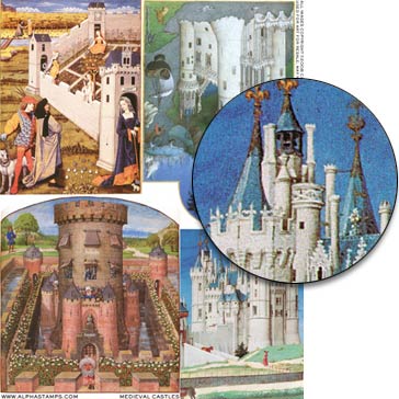 Medieval Castles Collage Sheet