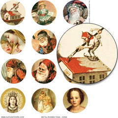 Metal-Rimmed Christmas Tags Collage Sheet