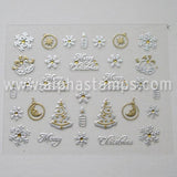 Mini Metallic Christmas Greetings Stickers*