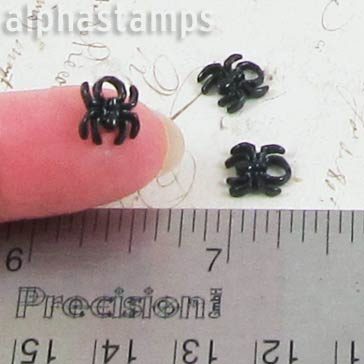 Tiny Black Metal Spider