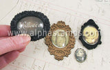 Scalloped 40x30mm Black Cameo Setting