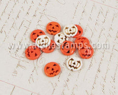 Orange Jack-o-Lantern Beads