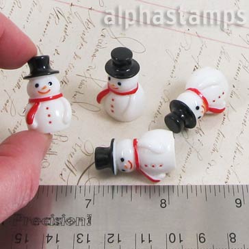 3D Resin Snowman with Tall Top Hat