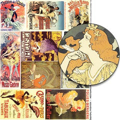 Art Nouveau Theatre Posters Collage Sheet