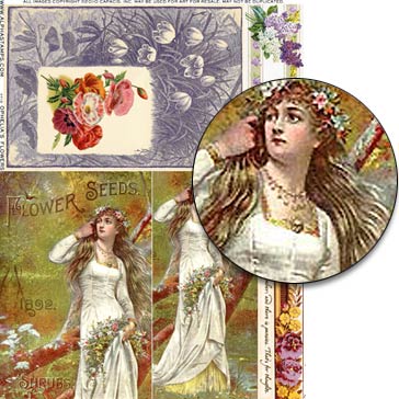 Ophelia's Flowers Collage Sheet