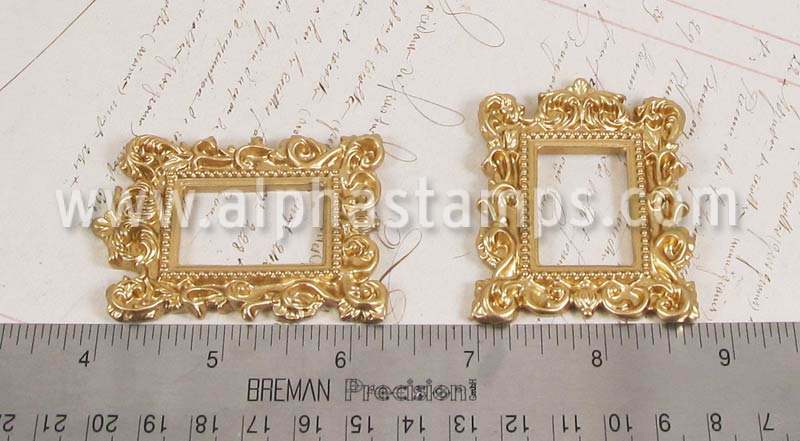 Baroque Rectangular Gold Frame* | Alpha Stamps
