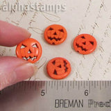 Orange Jack-o-Lantern Beads