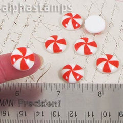 14mm Peppermint Cabochons