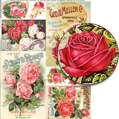 Pink Roses Collage Sheet