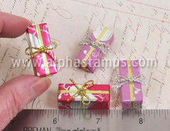 Pink & Red Wrapped Gift Boxes