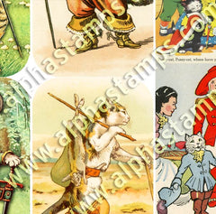 Puss in Boots Tin Covers Collage Sheet
