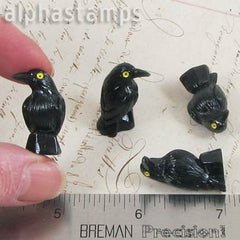 1 Inch Black Resin Raven