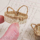 Rectangular Wicker Basket with 2 Handles