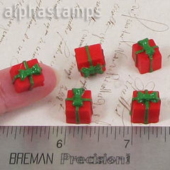 Red Mini Gift Box with Green Ribbon