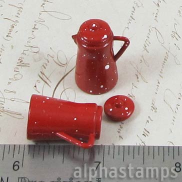 Red Splatter Coffee Pot