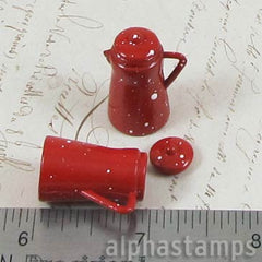 Red Splatter Coffee Pot