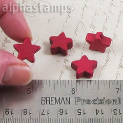 15mm Red Star Beads