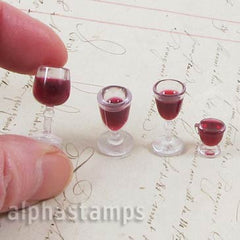 Red Wine Glasses or Punch Cup Set