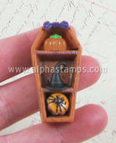 Tiny Resin Coffin Bookcase