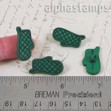 Green Oven Mitt Buttons - Set of 2