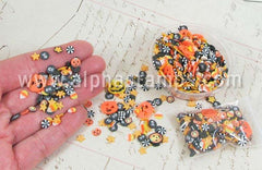 Black & Orange Halloween Polymer Clay Slice Mix