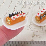 Orange Roll Cake with Cookies