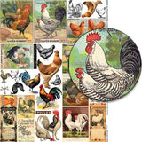 Roosters Collage Sheet