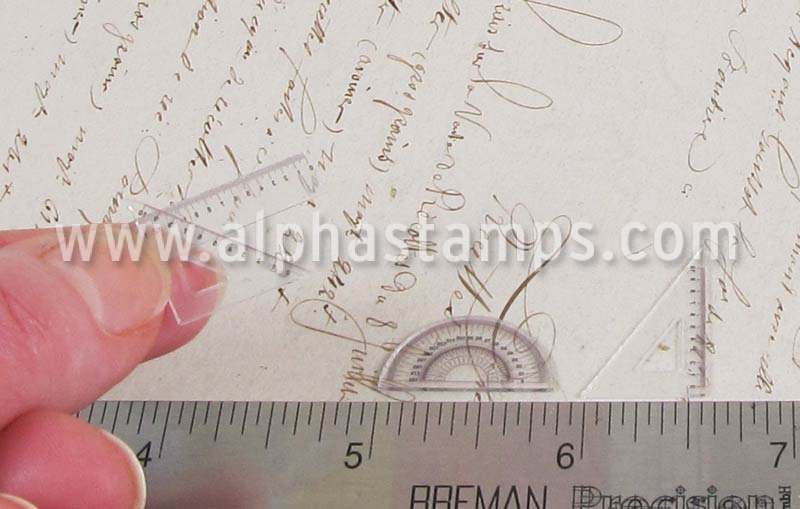 Use A Ruler Stamp 4 Piece Mini Ruler & Triangles Set* | Alpha Stamps
