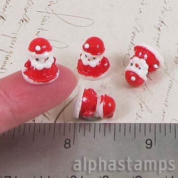 Tiny 3D Resin Santa