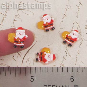 Mini Resin Santa with Pack