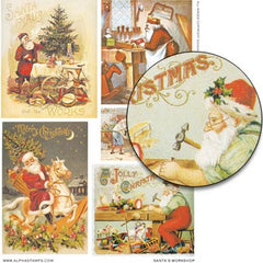 Santa's Workshop Collage Sheet