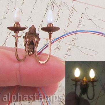 Bronze Candle Sconce with LED Lights