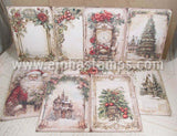 Sepia Christmas Background Papers Set