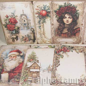 Sepia Christmas Background Papers Set