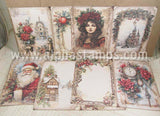 Sepia Christmas Background Papers Set