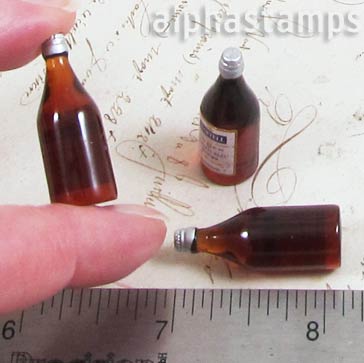 Tall Amber Cognac Bottle